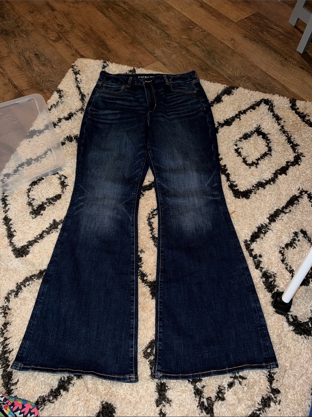 American Eagle Outfitters Dark Indigo curvy super high-rise  Flare Jeans - Women